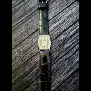 Vintage Mens Tank Barrel Silver White Watch New Mvt & Batt